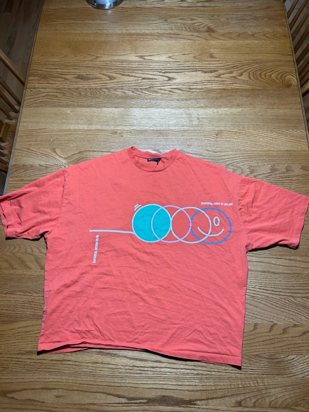 ASOS Design Orange Daysocial Tee and Jogger Set Size Small - Picture 2 of 9